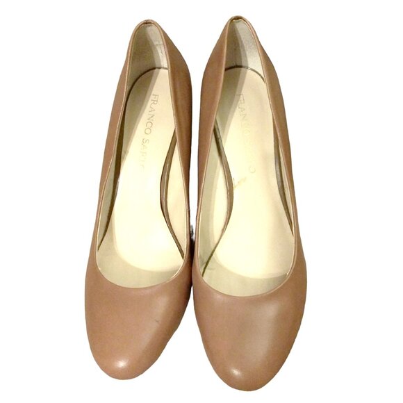 Franco Sarto Helio Leather Wedge Pumps, Size 10M Wedge Shoe, High Heel Wedge - Picture 1 of 16